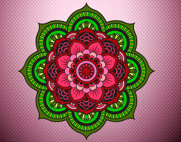 Coloring page Mandala oriental flower painted byShebear
