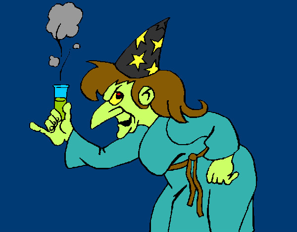 Coloring page Witch painted byShebear