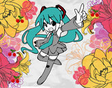 Coloring page Miku vocaloid painted byKisekiRin