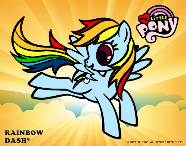 Coloring page Rainbow Dash painted bygiovanna