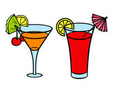 Coloring page Two cocktails painted bymaja5