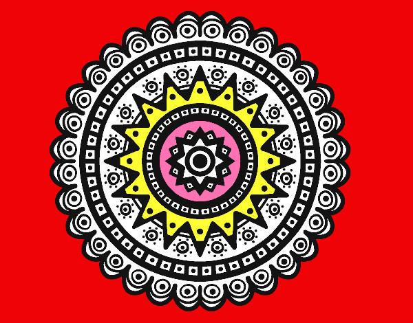 Coloring page Ethnic mandala painted byemily1234