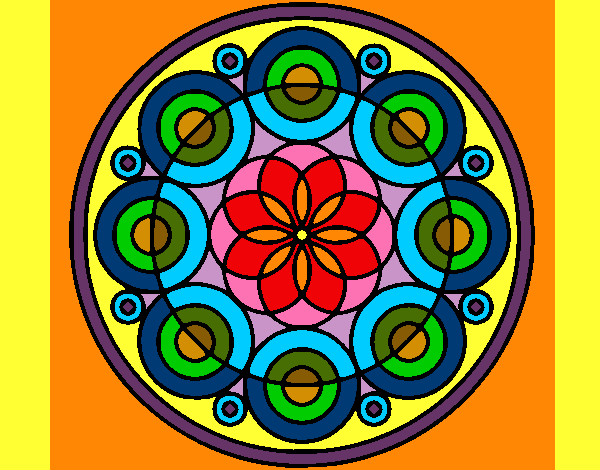 Coloring page Mandala 35 painted byemily1234