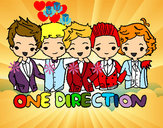 Coloring page One direction painted byMooky