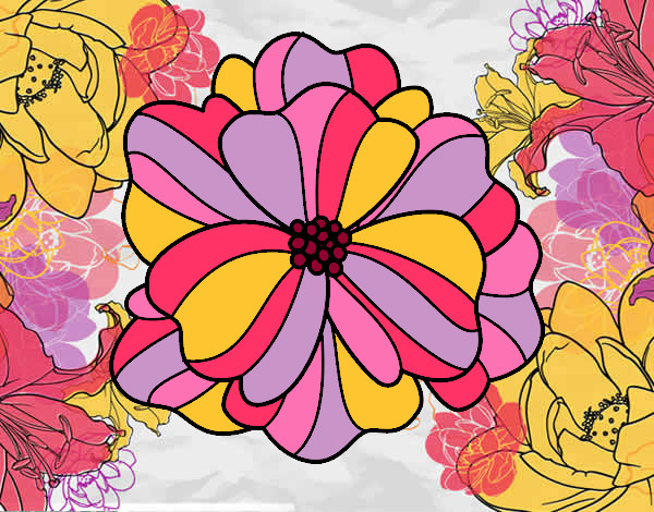 Coloring page Pansy painted byGemma