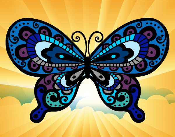 Coloring page Pretty Butterfly painted byGemma