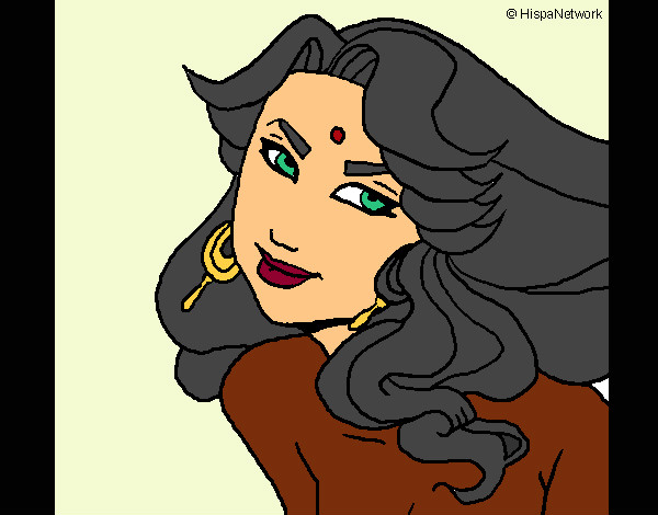 Coloring page Amazonian princess painted byMeli