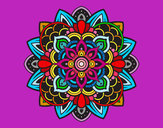 Coloring page Decorative mandala painted byaishu