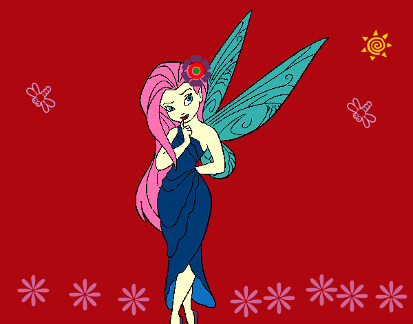 Coloring page Teenager fairy painted byRosey