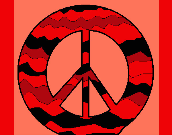 Coloring page Peace symbol painted byGemma