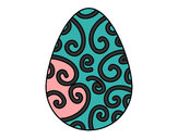 Coloring page Decorated egg painted byAutumn