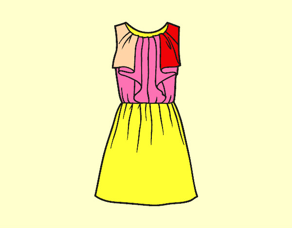 Coloring page Cocktail dress painted byNate