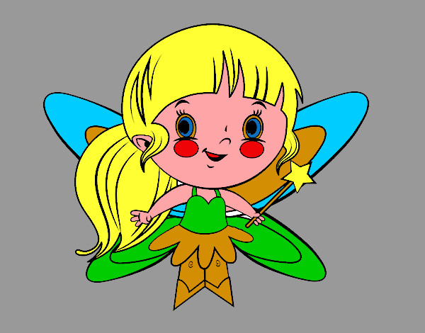 Coloring page Little fairy godmother painted byNate