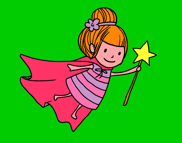 Coloring page Magic fairy painted byNate