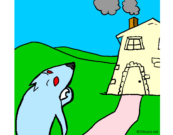Coloring page Three little pigs 14 painted byNate