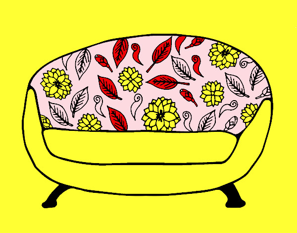 Coloring page Vintage Couch painted byNate