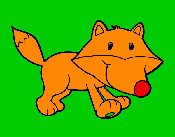 Coloring page Young fox painted byNate