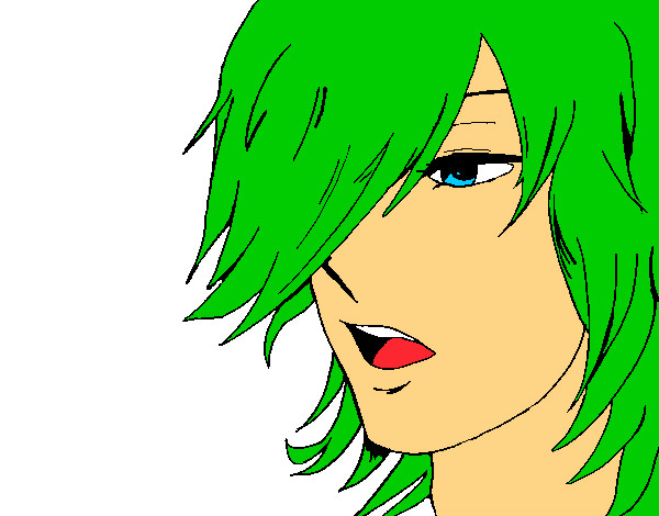 Coloring page Anime boy painted byaceflame01