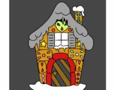 Coloring page Gingerbread house painted byAvaRachel