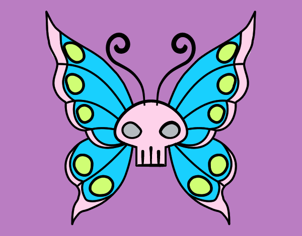 Coloring page Emo butterfly painted byStella