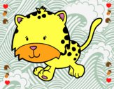 A cheetah cub running
