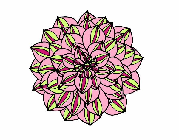 Coloring page Dahlia painted byJubblyRuss