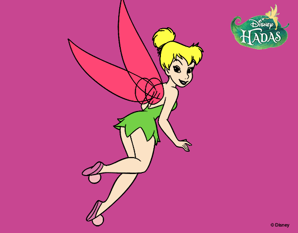Coloring page Disney Fairies - Thinker Bell flying painted byyomna 
