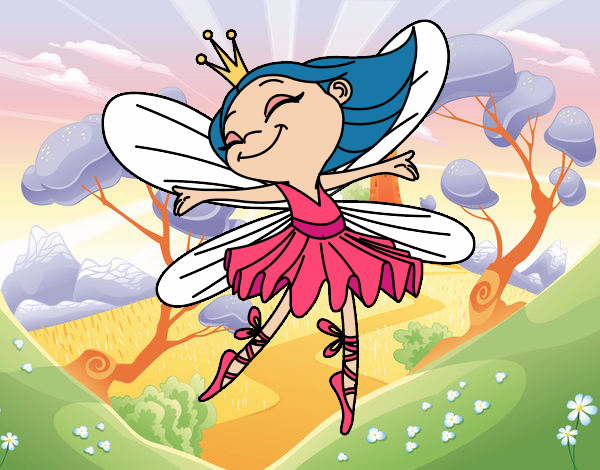 Coloring page Fairy with wings painted bybarbie_kil