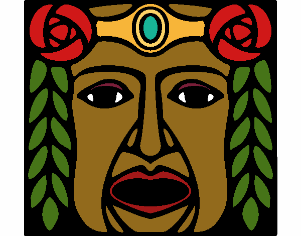 Coloring page Maya  Mask painted byShelbyGee