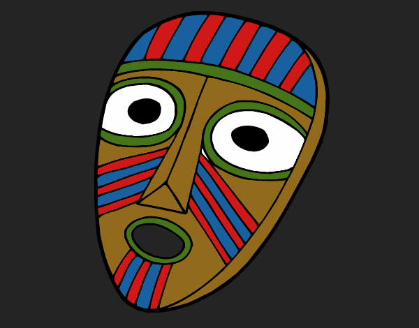 Coloring page Surprised mask painted byShelbyGee