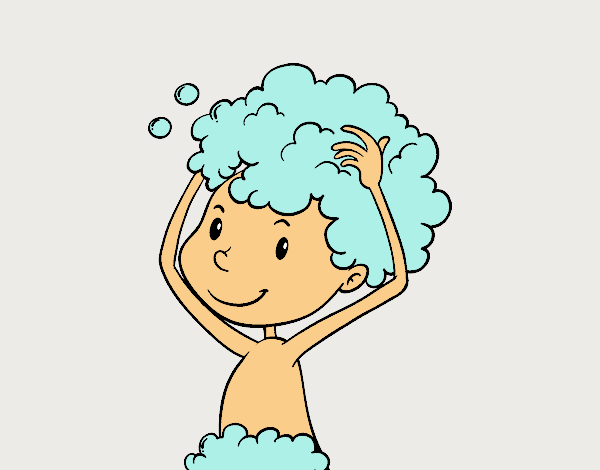 Coloring page Washing the hair painted byShelbyGee