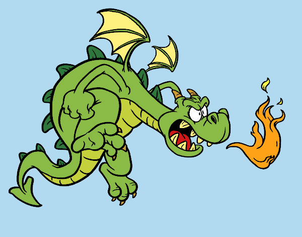 Coloring page Evil dragon painted byShelbyGee