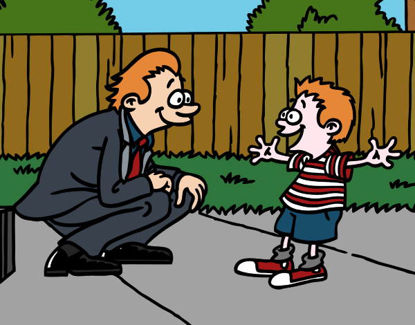 Coloring page Father with son painted byShelbyGee