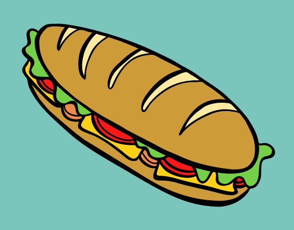 Coloring page Full sandwich painted byShelbyGee