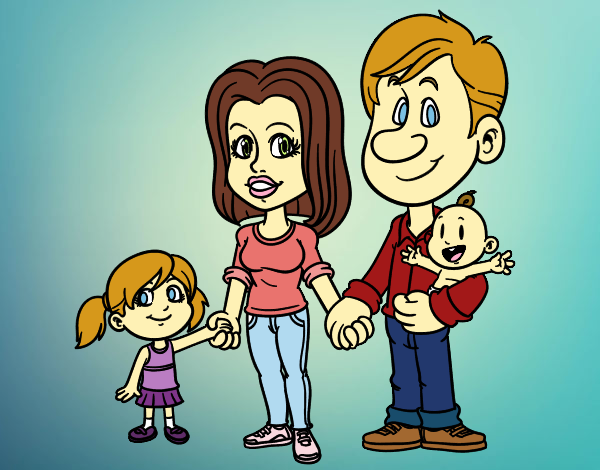 Coloring page Happy family painted byShelbyGee