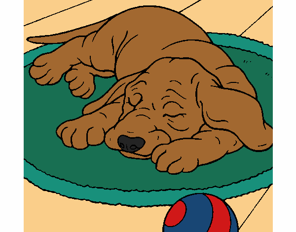 Coloring page Sleeping dog painted byShelbyGee