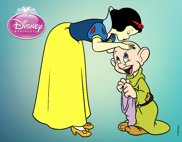 Coloring page Snow White - Snow White and Dopey painted byShelbyGee