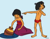 Coloring page The jungle book - Mowgli and Shanti painted byShelbyGee