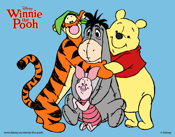 Coloring page Winnie the Pooh and his friends painted byShelbyGee