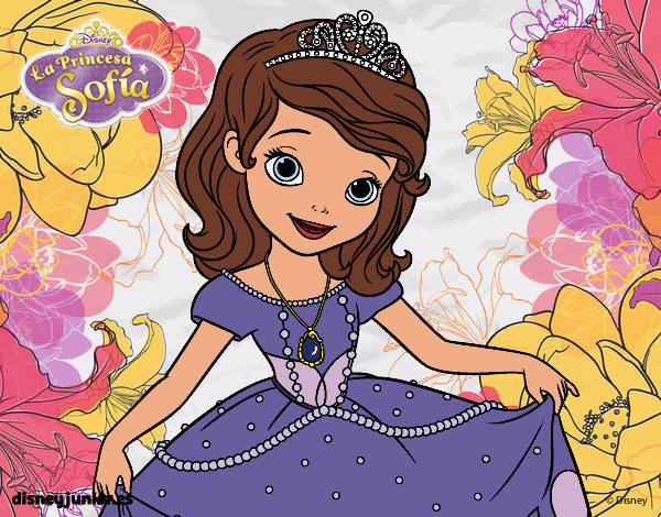 Coloring page Sofia the First greeting painted bybarbie_kil
