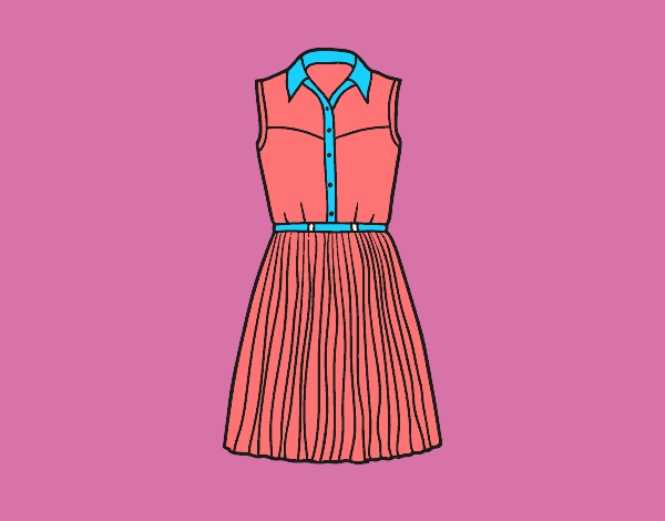 Coloring page Denim dress painted bysidale