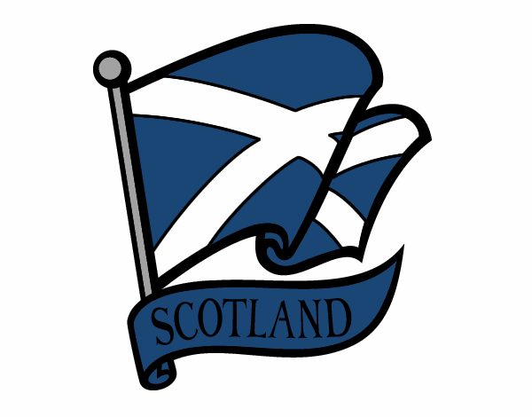 Coloring page Flag of Scotland painted byredhairkid