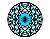 Coloring page Modernist mandala painted bysidale