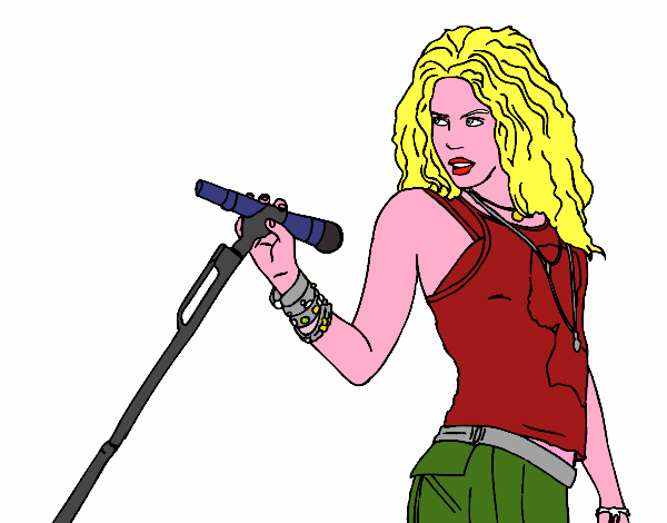 Coloring page Shakira in concert painted byredhairkid