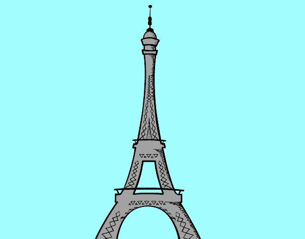 Coloring page The Eiffel Tower painted byredhairkid