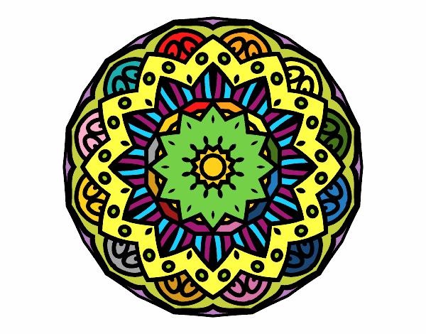 Coloring page Modernist mandala painted byredhairkid
