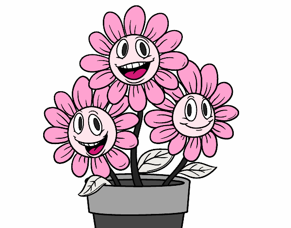 Coloring page Flower pot painted byJubblyRuss