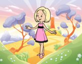 Coloring page Girl with summer dress painted byShelbyGee
