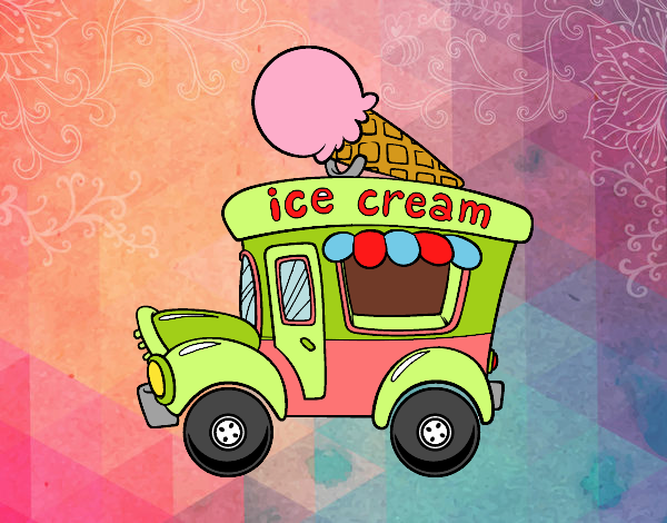 Coloring page Ice cream food truck painted bybarbie_kil
