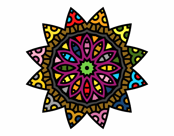 Coloring page Mandala star painted byredhairkid